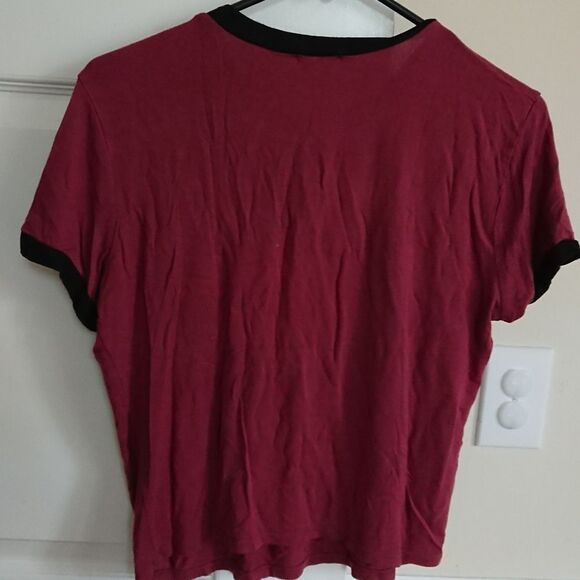 Gaze maroon and gold giraffe tee size M - Picture 7 of 10